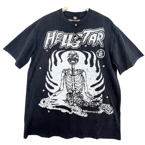 NEW Hellstar Studios Skeleton Tee Exclusive Street Inner Peace Men's T-Shirt L - Picture 1 of 7